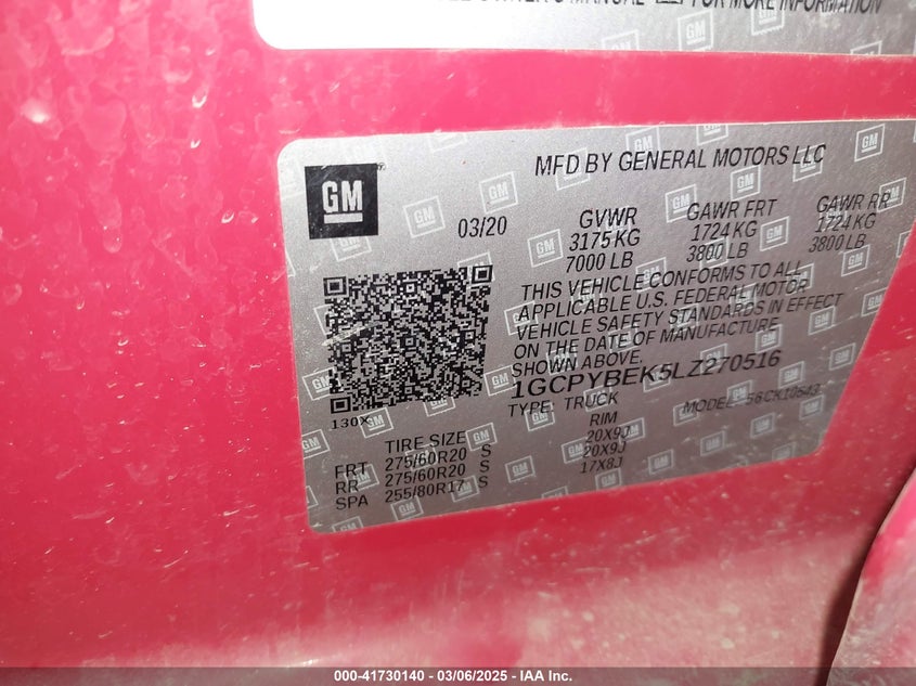 2023 CHEVROLET SILVERADO 1500 VIN: 3GCUDFE87PG320087