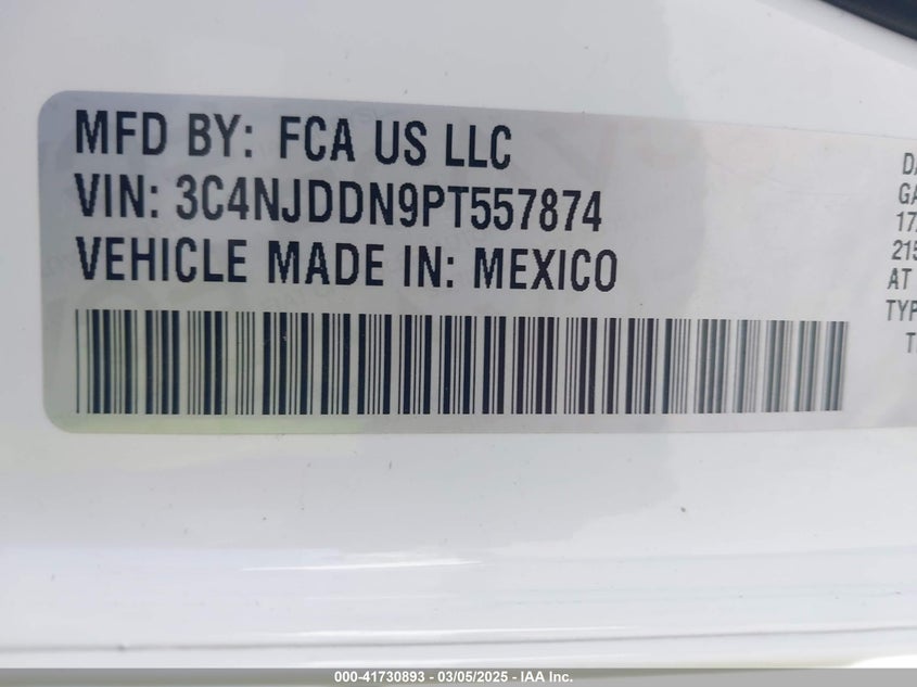 2023 Jeep Compass Trailhawk 4X4 VIN: 3C4NJDDN9PT557874 Lot: 41730893