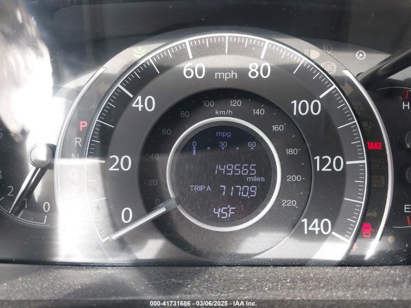 2013 Honda Cr-V Ex VIN: 2HKRM3H50DH505199 Lot: 41731686