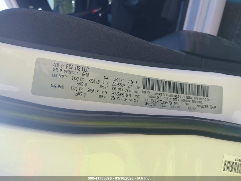 2018 DODGE DURANGO R/T RWD - 1C4SDHCT6JC354784