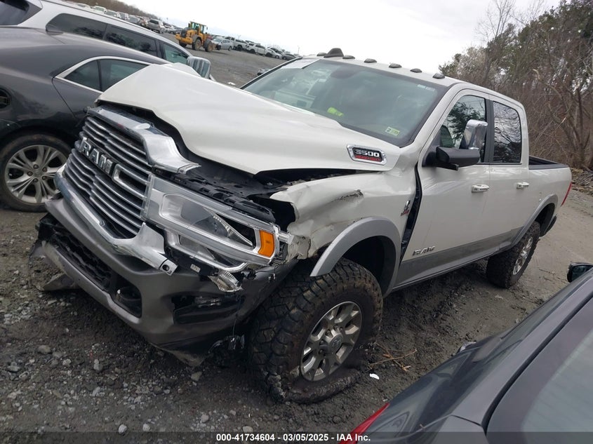 2021 Ram 3500 Laramie 4X4 6'4 Box white truck diesel 3C63R3EL9MG636643 photo #3