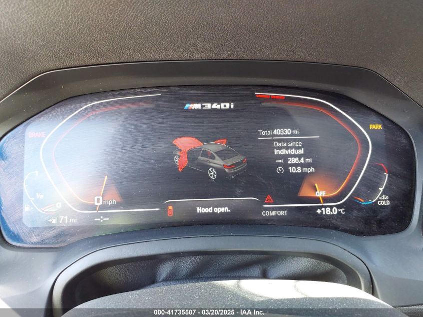 2020 BMW 3 Series M340I VIN: WBA5U7C0XLAF54160 Lot: 41735507