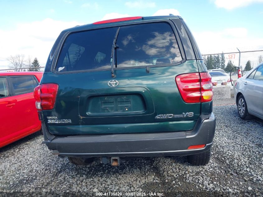 2004 Toyota Sequoia Sr5 V8 VIN: 5TDZT34AX4S209820 Lot: 41735820