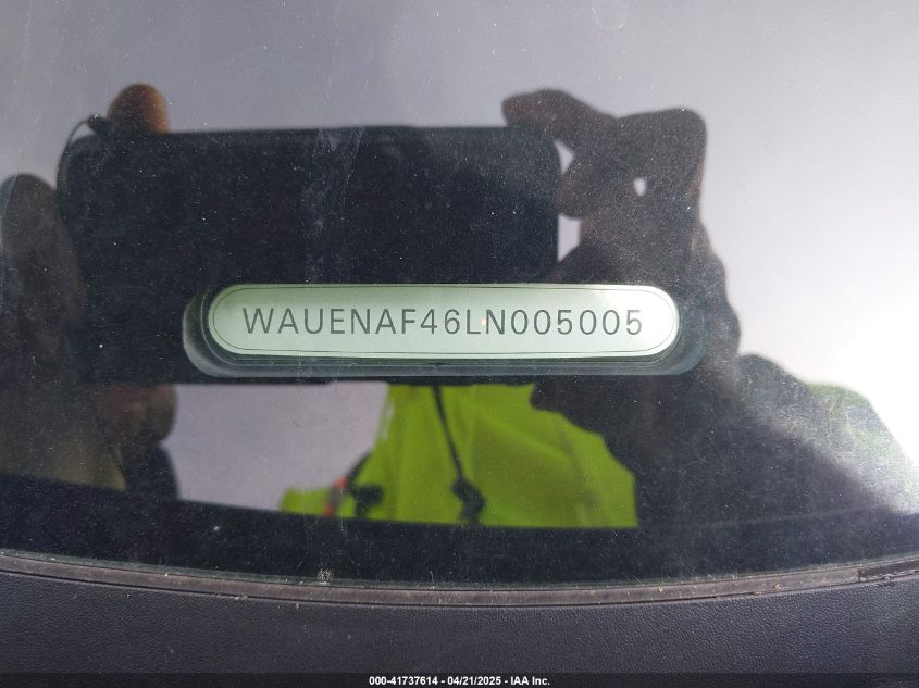 2020 Audi A4 Premium Plus 45 Tfsi Quattro S Tronic VIN: WAUENAF46LN005005 Lot: 41737614