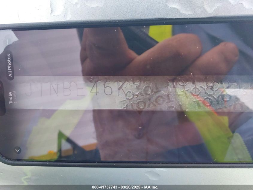 2007 Toyota Camry Xle VIN: JTNBE46K373018216 Lot: 41737743