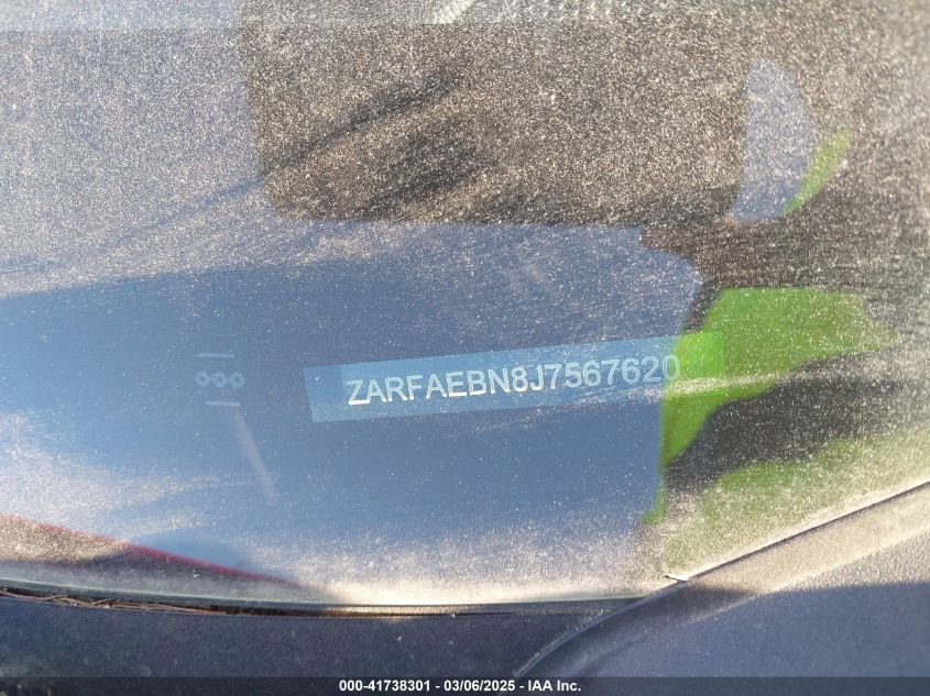 2018 Alfa Romeo Giulia Rwd VIN: ZARFAEBN8J7567620 Lot: 41738301
