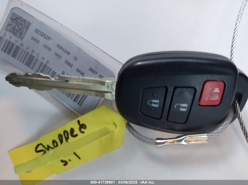 2022 Toyota Tacoma Sr VIN: 3TYAX5GN8NT066318 Lot: 41739981