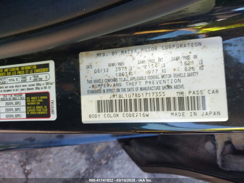 2013 Mazda Mazda3 I Sport VIN: JM1BL1U78D1717355 Lot: 41741922