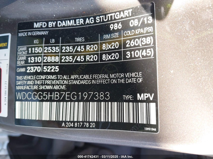 2014 MERCEDES-BENZ GLK 350 - WDCGG5HB7EG197383