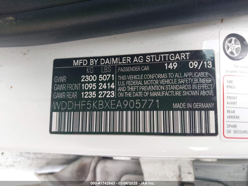 2014 MERCEDES-BENZ E 350 - WDDHF5KBXEA905771