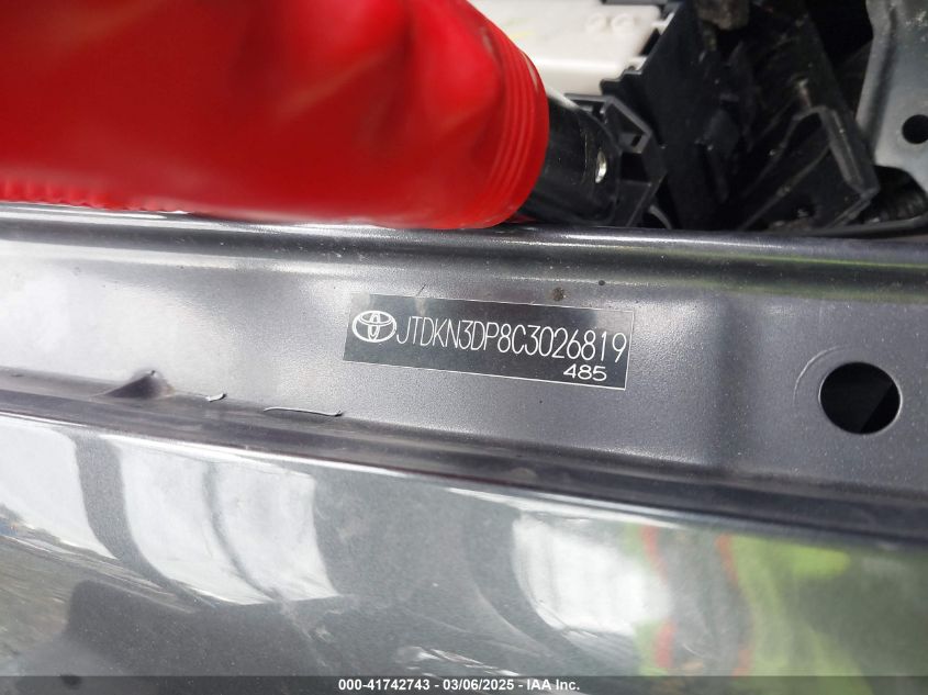 2012 Toyota Prius Plug-In VIN: JTDKN3DP8C3026819 Lot: 41742743