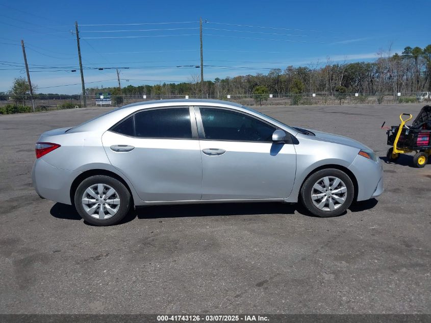 2016 Toyota Corolla Le VIN: 2T1BURHE3GC584069 Lot: 41743126