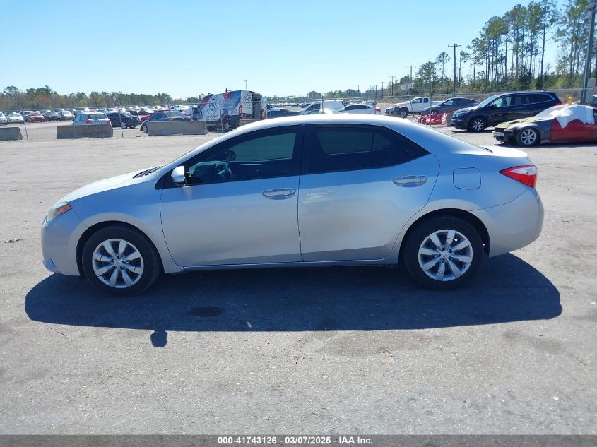 2016 Toyota Corolla Le VIN: 2T1BURHE3GC584069 Lot: 41743126