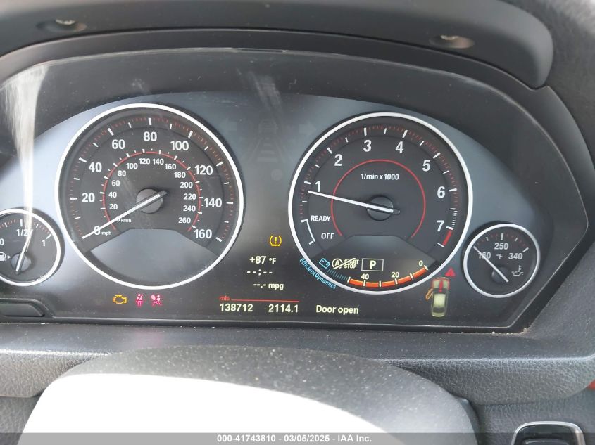 2013 BMW 328I VIN: WBA3A5C56DJ460971 Lot: 41743810