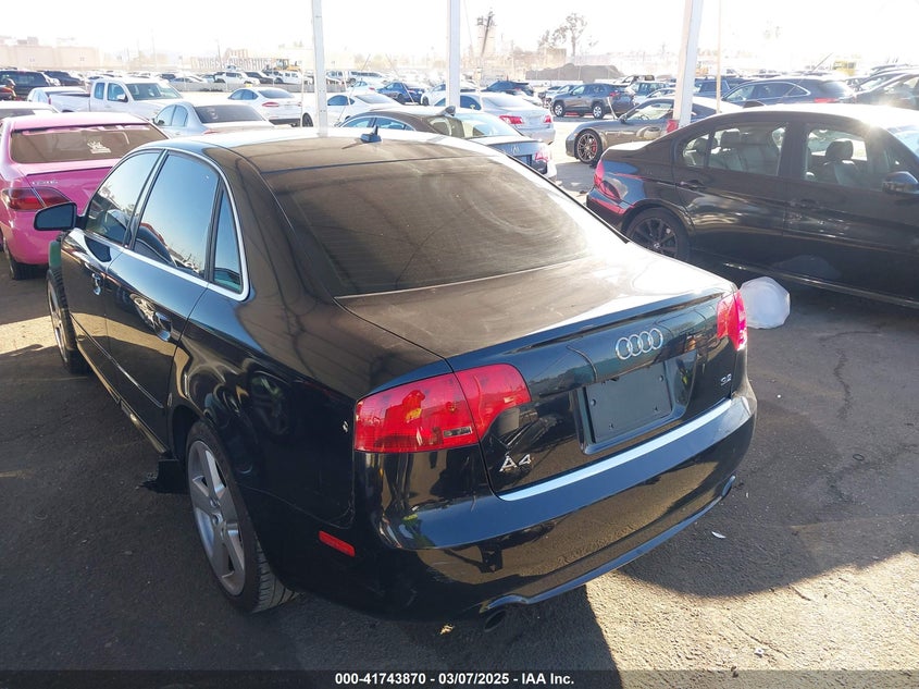 2008 AUDI A4 VIN: WAUAH78E38A159815