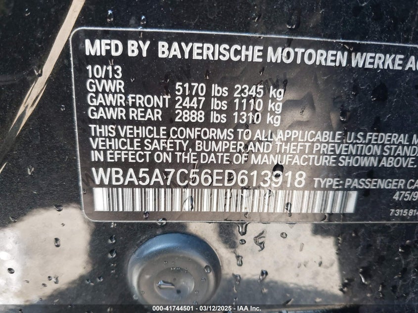 2014 BMW 528I XDRIVE - WBA5A7C56ED613918