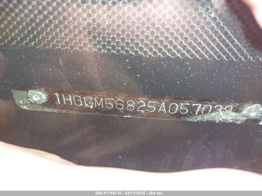 2005 Honda Accord 2.4 Ex VIN: 1HGCM568X5S057038 Lot: 41744710