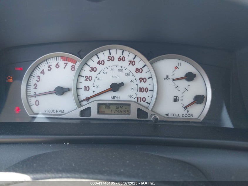 2007 TOYOTA COROLLA VIN: 2T1BR32E87C808735