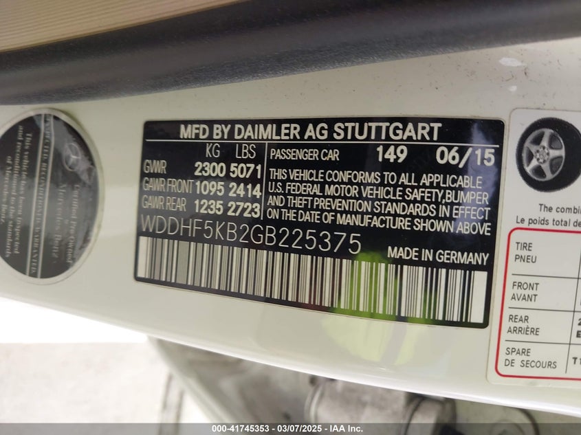 2016 MERCEDES-BENZ E 350 - WDDHF5KB2GB225375