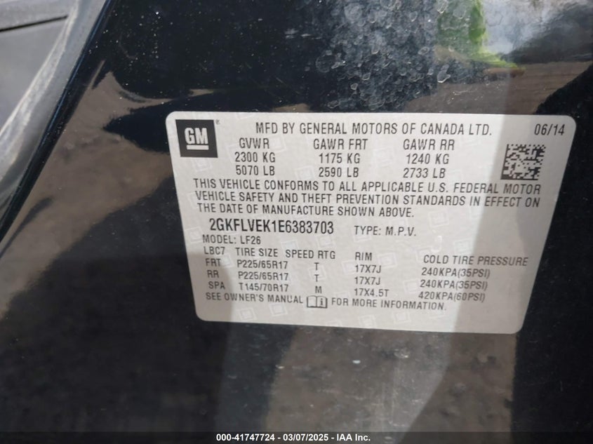 2014 GMC TERRAIN SLE-1 - 2GKFLVEK1E6383703