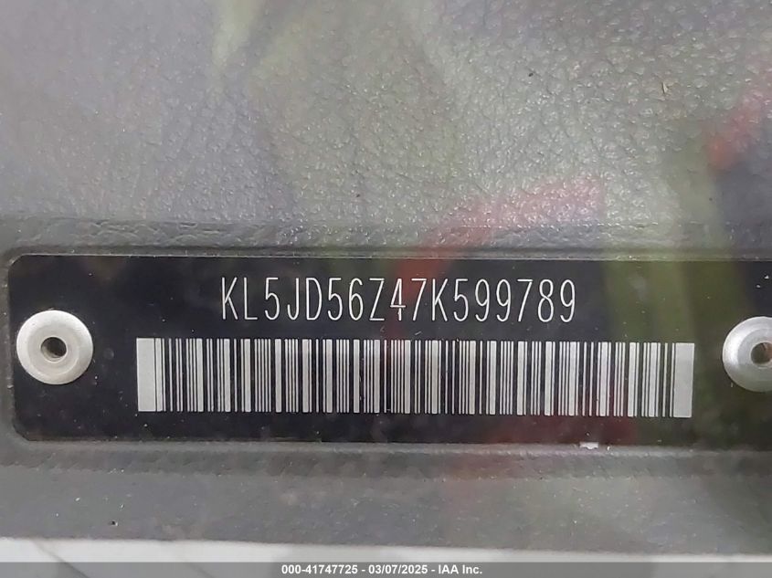 2007 Suzuki Forenza Convenience VIN: KL5JD56Z47K599789 Lot: 41747725