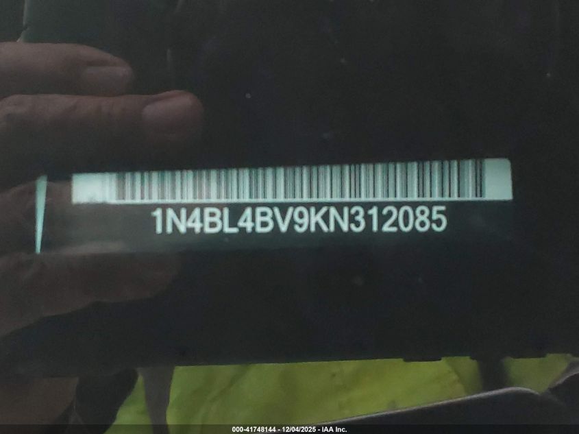 2019 Nissan Altima 2.5 S VIN: 1N4BL4BV9KN312085 Lot: 41748144