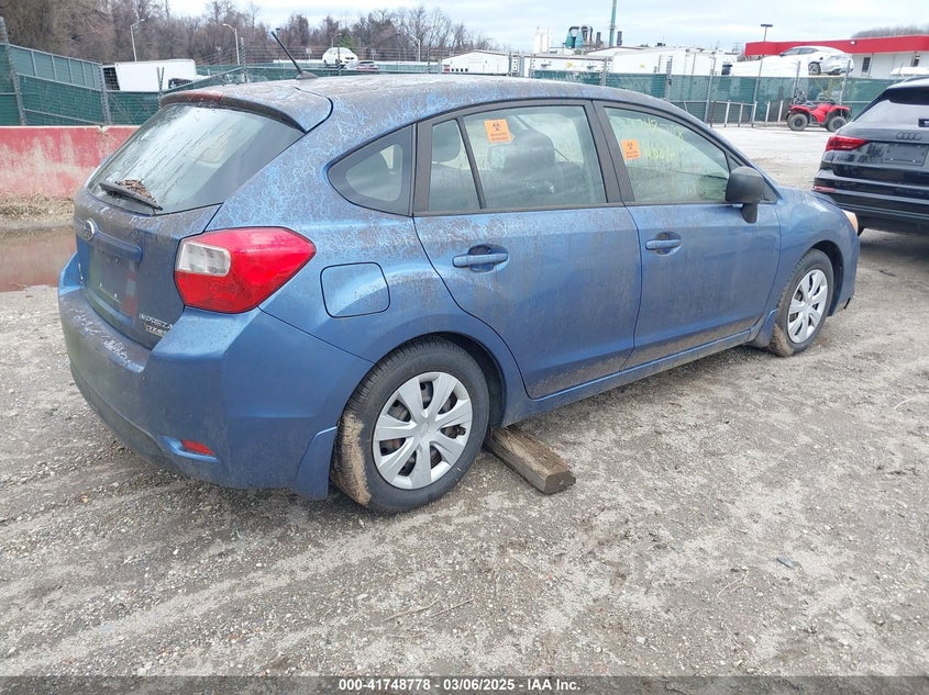 2014 SUBARU IMPREZA VIN: JF1GPAA61E9244395