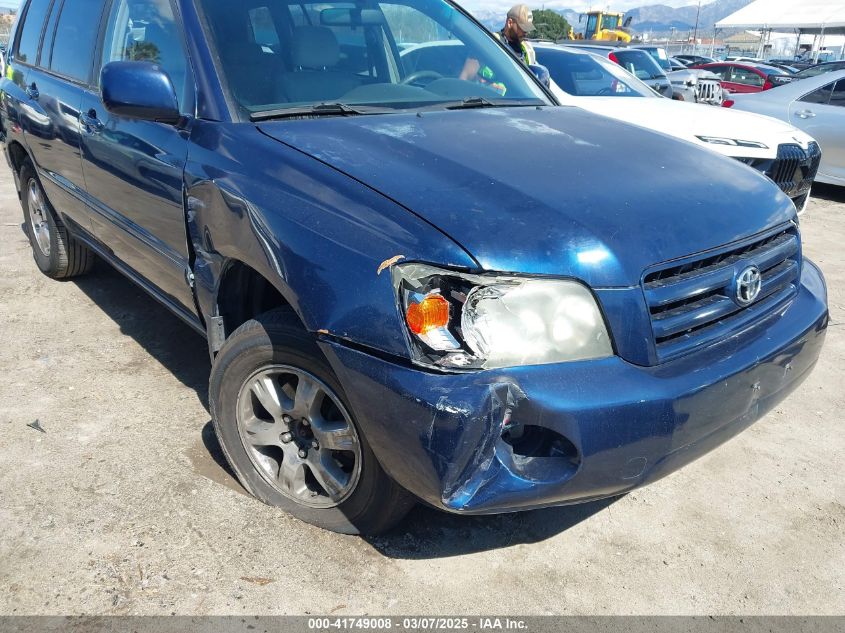 2005 Toyota Highlander V6 VIN: JTEDP21A450078929 Lot: 41749008