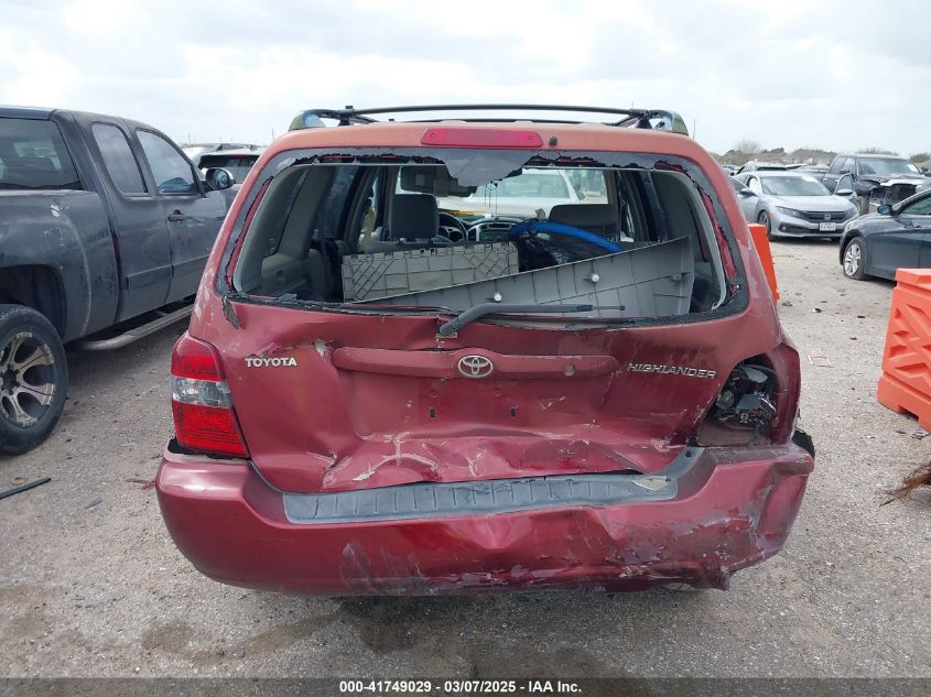 2004 Toyota Highlander VIN: JTEGD21AX40096033 Lot: 41749029