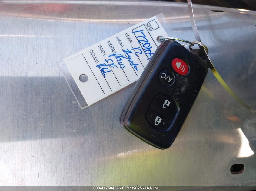 2012 TOYOTA PRIUS VIN: JTDKN3DU2C1502144