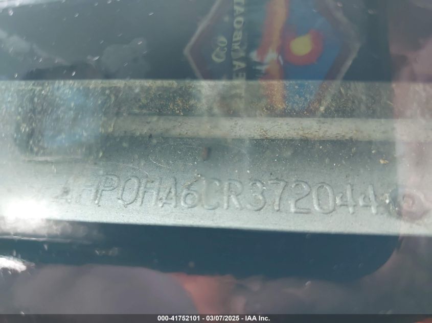 2012 Ford Fusion VIN: 3FAHP0A6C0HA6CR37 Lot: 41752101