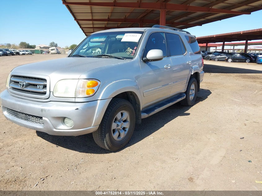2002 Toyota Sequoia Limited V8 silver suv gasoline 5TDZT38A02S096709 photo #3