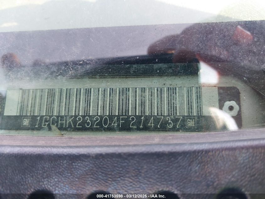 2004 Chevrolet Silverado 2500Hd Ls VIN: 1GCHK23204F214737 Lot: 41753598