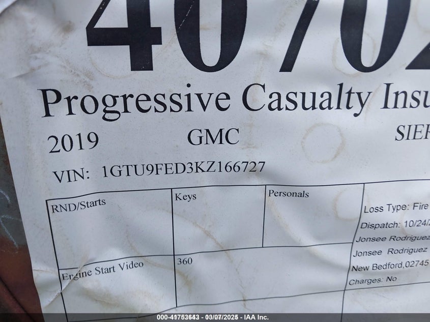 2019 GMC SIERRA 1500 DENALI - 1GTU9FED3KZ166727