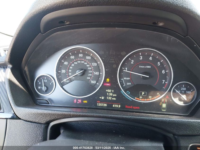 2012 BMW 328I VIN: WBA3A5C59CF345198 Lot: 41753828