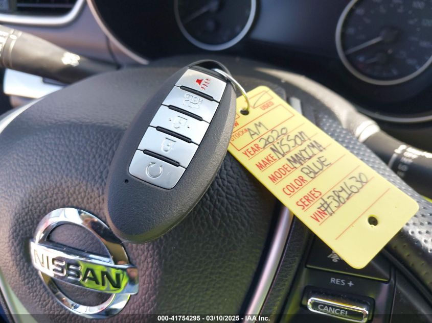 2020 Nissan Maxima Sv Xtronic Cvt VIN: 1N4AA6CV0LC381630 Lot: 41754295