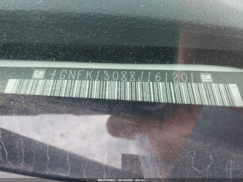 2008 Chevrolet Tahoe Ls VIN: 1GNFK13088J161201 Lot: 41754931