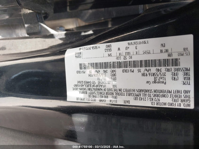 2014 FORD FOCUS SE - 1FADP3F22EL451580