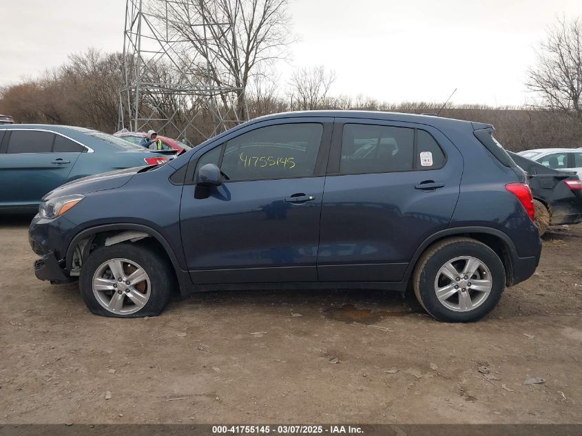 2018 Chevrolet Trax Ls VIN: 3GNCJNSB7JL394078 Lot: 41755145