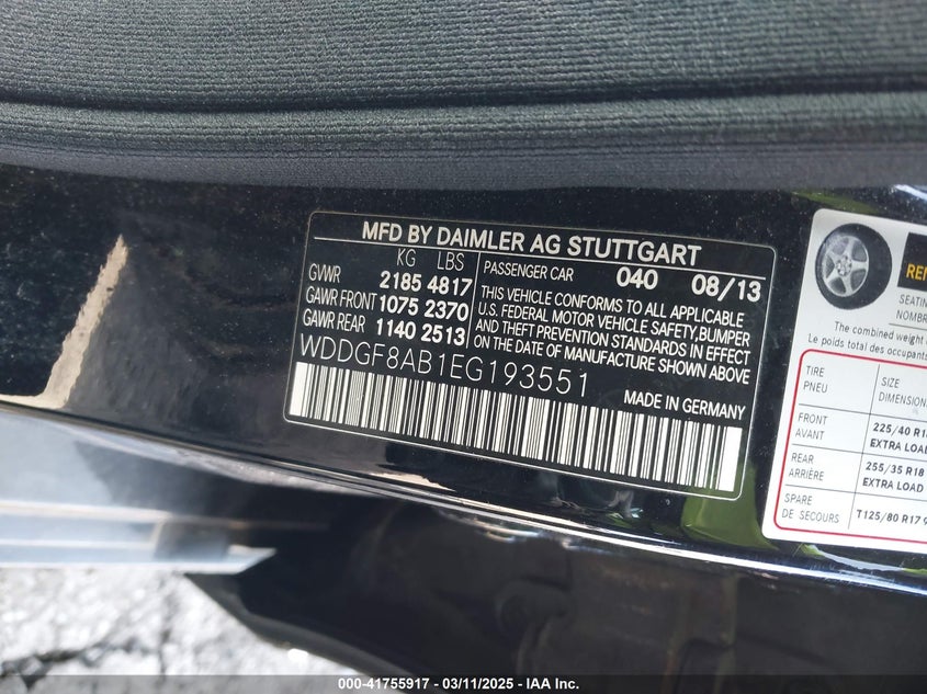 2014 MERCEDES-BENZ C 300 LUXURY 4MATIC/SPORT 4MATIC - WDDGF8AB1EG193551