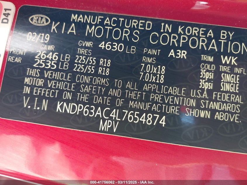 2020 KIA SPORTAGE S - KNDP63AC4L7654874