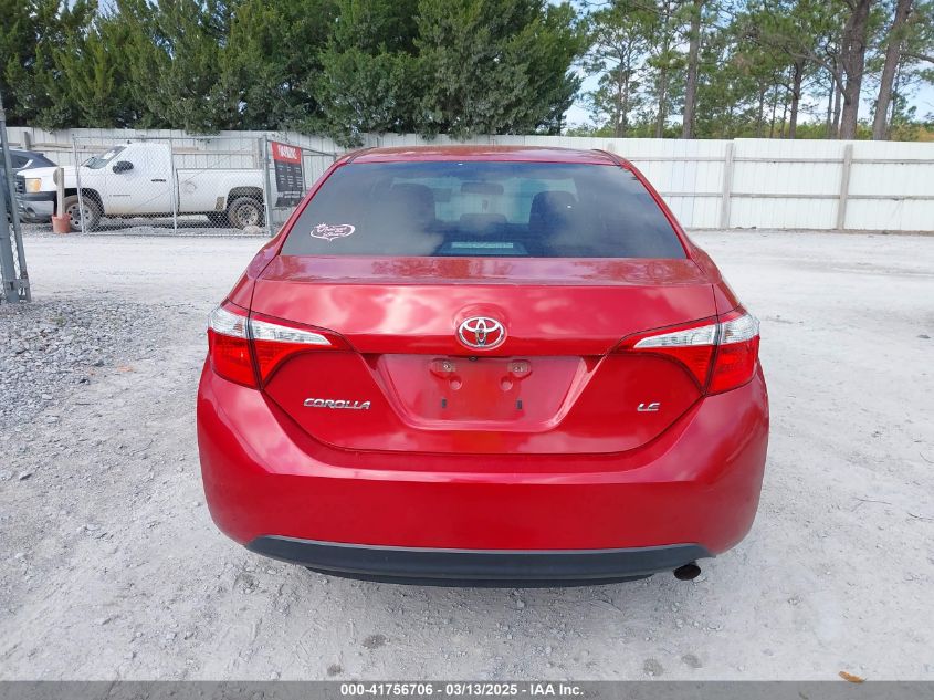 2016 Toyota Corolla Le VIN: 5YFBURHE7GP392721 Lot: 41756706