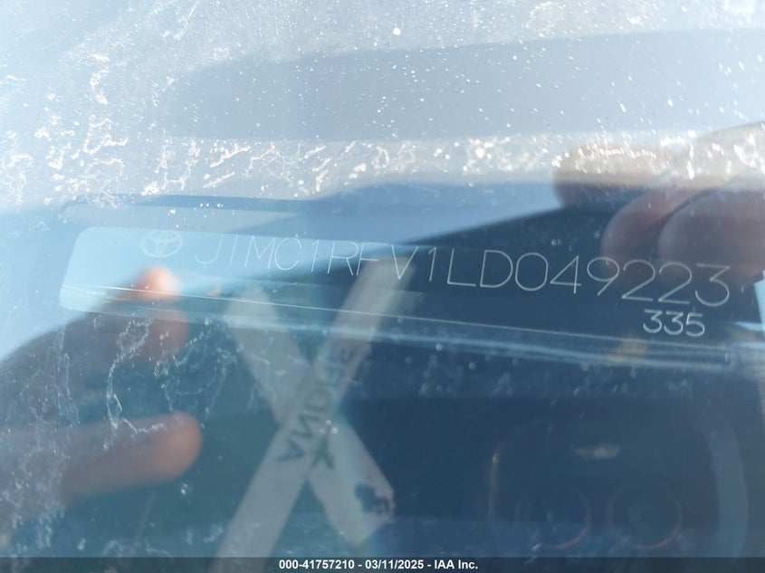 2020 TOYOTA RAV4 XLE PREMIUM - JTMC1RFV1LD049223