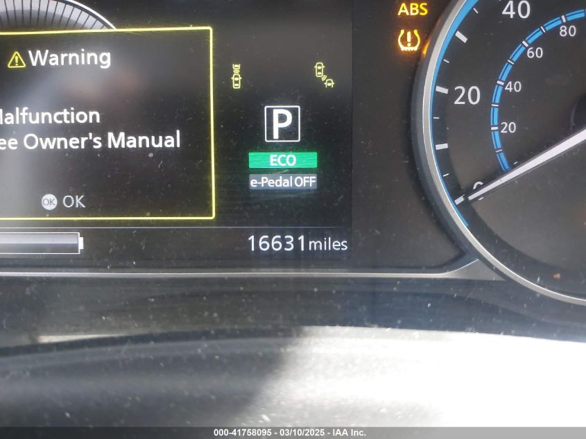 2021 Nissan Leaf Sv 40 Kwh VIN: 1N4AZ1CV8MC556168 Lot: 41758095