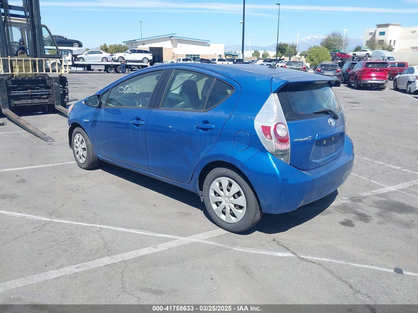 Vin: jtdkdtb33e1568248, lot: 42249630, toyota prius c one 20143