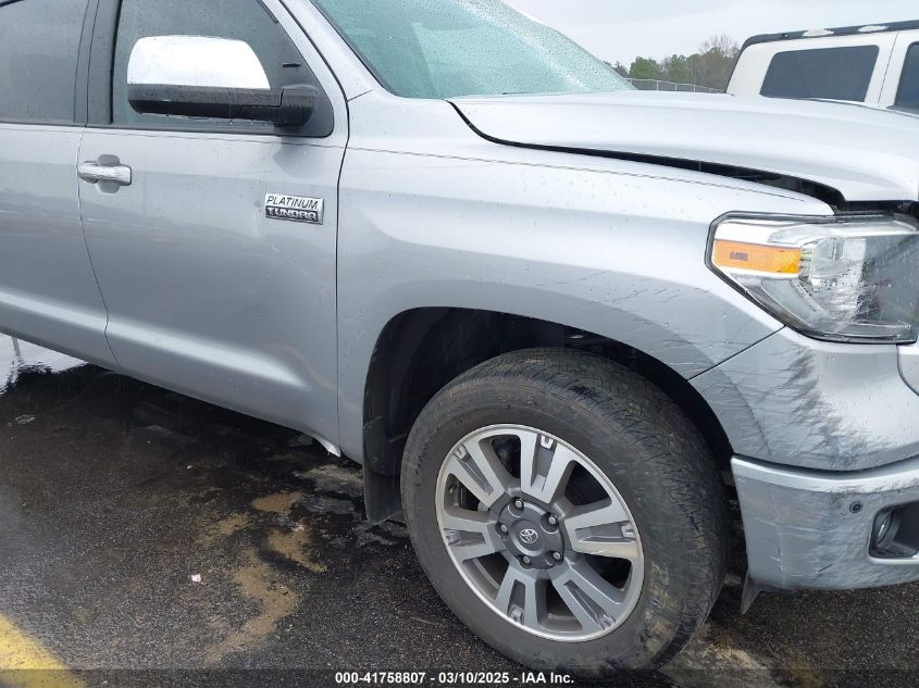 2021 Toyota Tundra Platinum VIN: 5TFGY5F15MX282833 Lot: 41758807