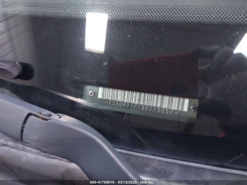 2008 Suzuki Xl7 Limited VIN: 2S3DA917186113037 Lot: 41759018