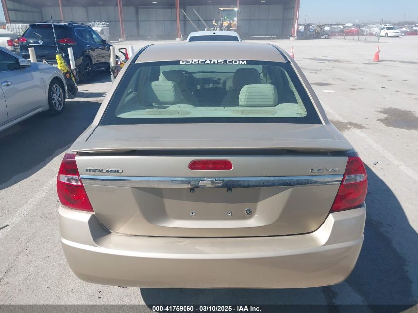 2005 Chevrolet Malibu VIN: 1G1ZS52F65F140308 Lot: 41759060