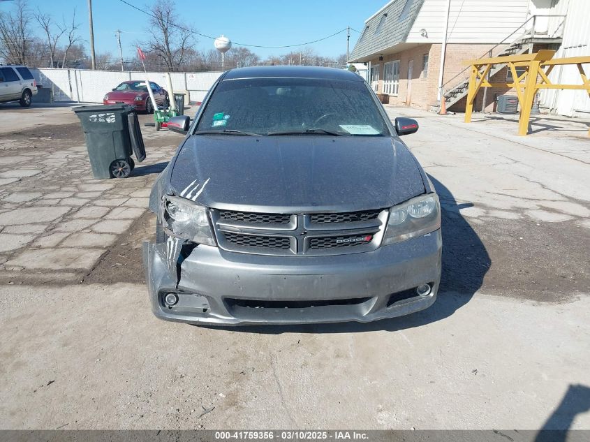 2013 Dodge Avenger R/T VIN: 1C3CDZBG6DN562854 Lot: 41759356