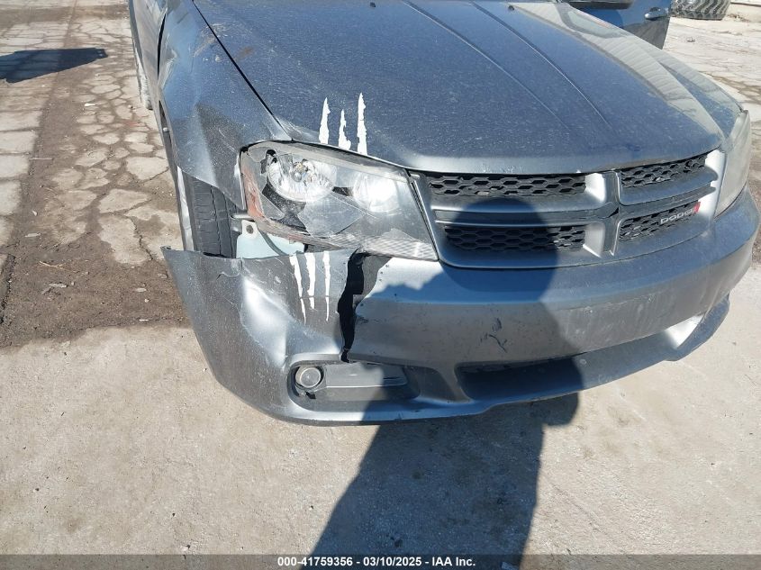 2013 Dodge Avenger R/T VIN: 1C3CDZBG6DN562854 Lot: 41759356